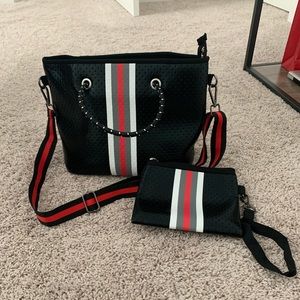 Small neoprene crossbody purse